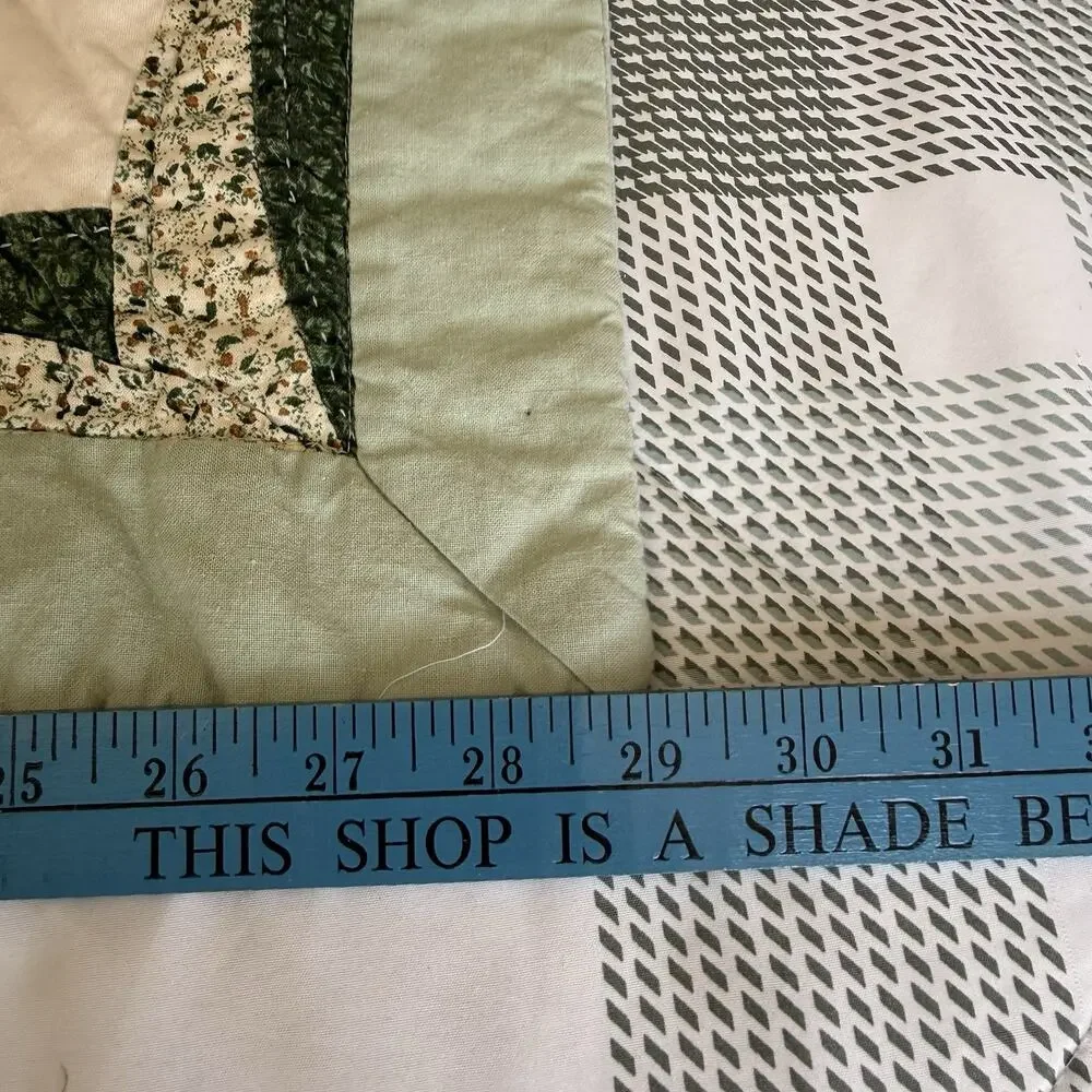 Quilted Pillow Sham vintage with patchwork 24x29